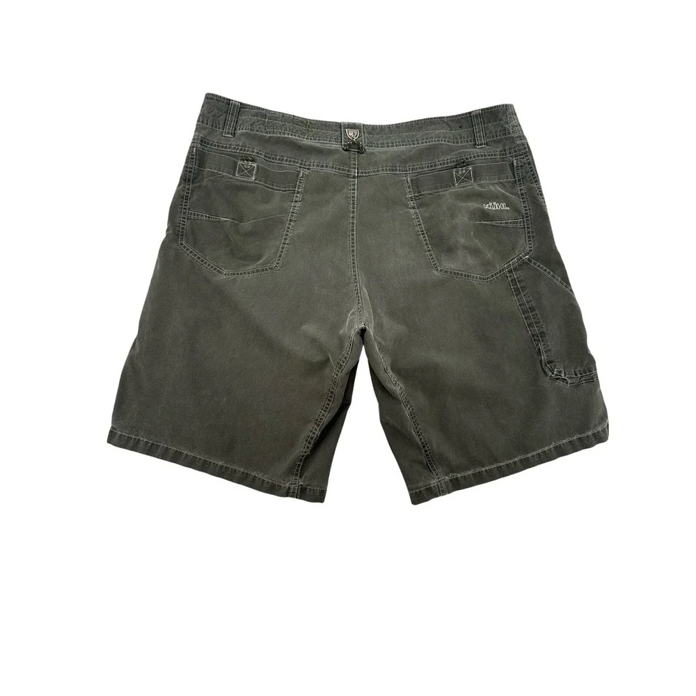 Kuhl Vintage Patina Dye Cargo Shorts Gray Hiking Outdoor Utility Mens Size 40